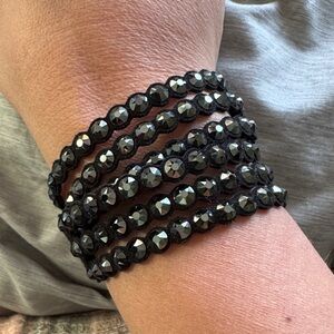 Swarovski Black Crystal Wrap around Bracelet